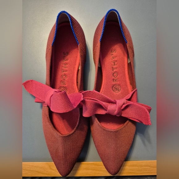 Rothy's Shoes - Rothy's Women's Burgundy Flats with Bow